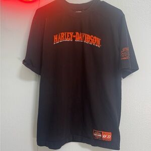 Harley-Davidson Black Tee with Orange Script Logo
